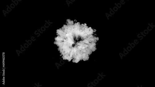Small white smoke ball isol...