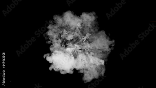 Small white smoke ball isol...