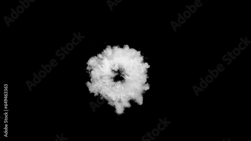 Small white smoke ball isol...