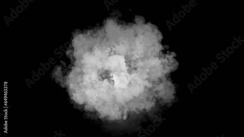 Small white smoke ball isol...