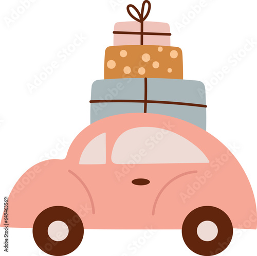 Car With Christmas Gifts