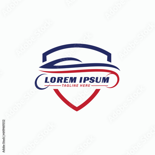 Automotive car detailing logo. Auto detailing logo design vector template