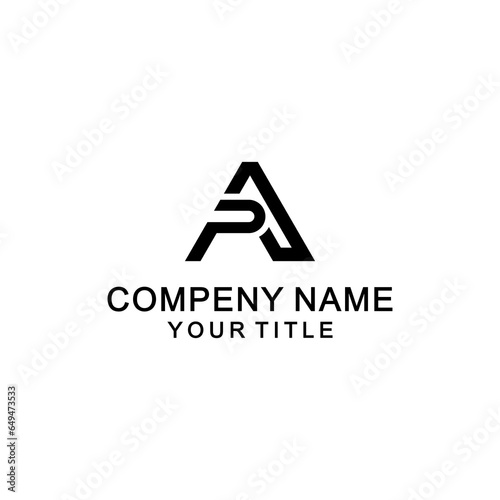 ap letter vector logo abstract