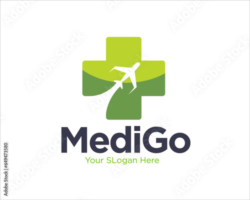 medical go logo designs for health service logistic and health transportation