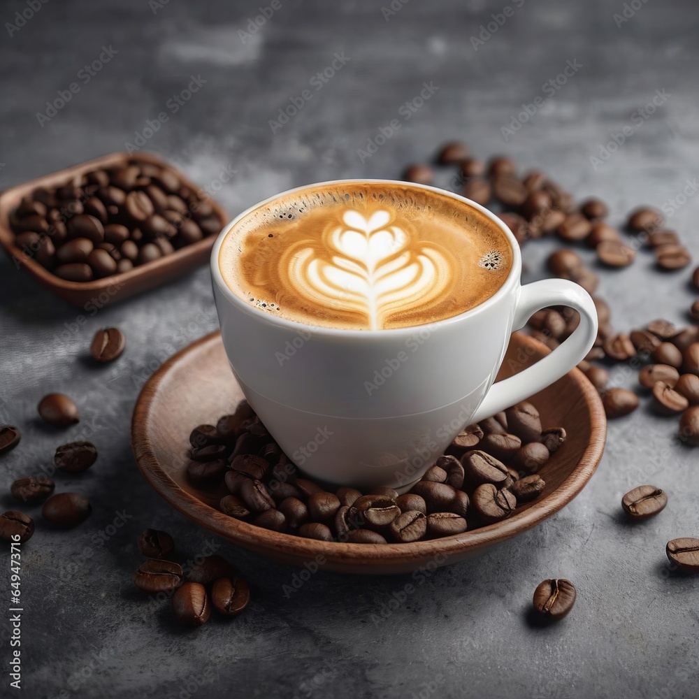 Coffee With Coffee Beans Coffee With Coffee Beans