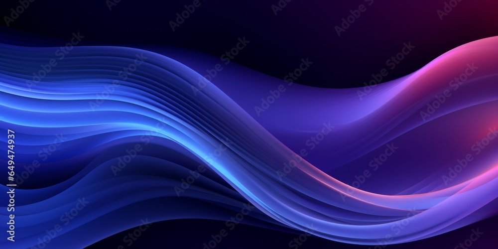 Fototapeta premium Iolite Crystal Creative Abstract Wavy Texture. Screen Wallpaper. Digiral Art. Abstract Bright Surface Liquid Horizontal Background. Ai Generated Vibrant Texture Pattern.
