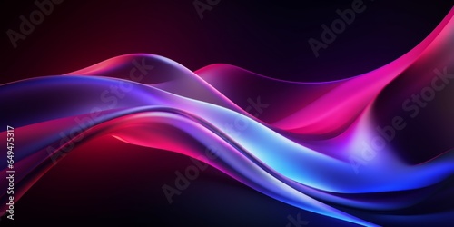 LED Creative Abstract Wavy Texture. Screen Wallpaper. Digiral Art. Abstract Bright Surface Liquid Horizontal Background. Ai Generated Vibrant Texture Pattern.