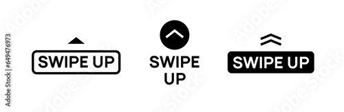 Swipe up arrow vector icon. Social media story drag button sign action graphic design app ui shape swipe up.
