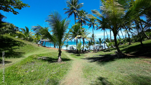 Havaizinho Beach At Itacare In Bahia Brazil. Tourism Landscape. Nature Background. Travel Scenery. Vacations Destinations. Seaside Scene. Havaizinho Beach At Itacare In Bahia Brazil.  photo