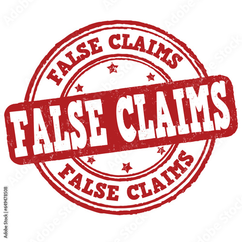 False claims grunge rubber stamp