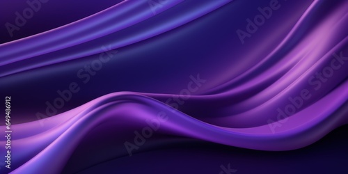 Violet Glossy Surface Creative Abstract Wavy Texture. Screen Wallpaper. Digiral Art. Abstract Bright Surface Liquid Horizontal Background. Ai Generated Vibrant Texture Pattern.