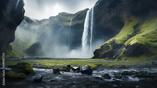 Cachoeira Kvernufoss na Islândia photo