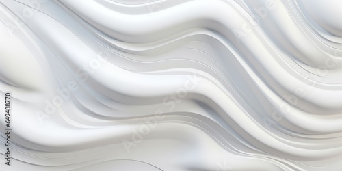 White Slime Creative Abstract Wavy Texture. Screen Wallpaper. Digiral Art. Abstract Bright Surface Liquid Horizontal Background. Ai Generated Vibrant Texture Pattern.