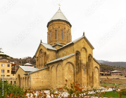 View of the Convent of St. Nino and the Samtavro-Transfiguration Church in Mtskheta, Georgia photo