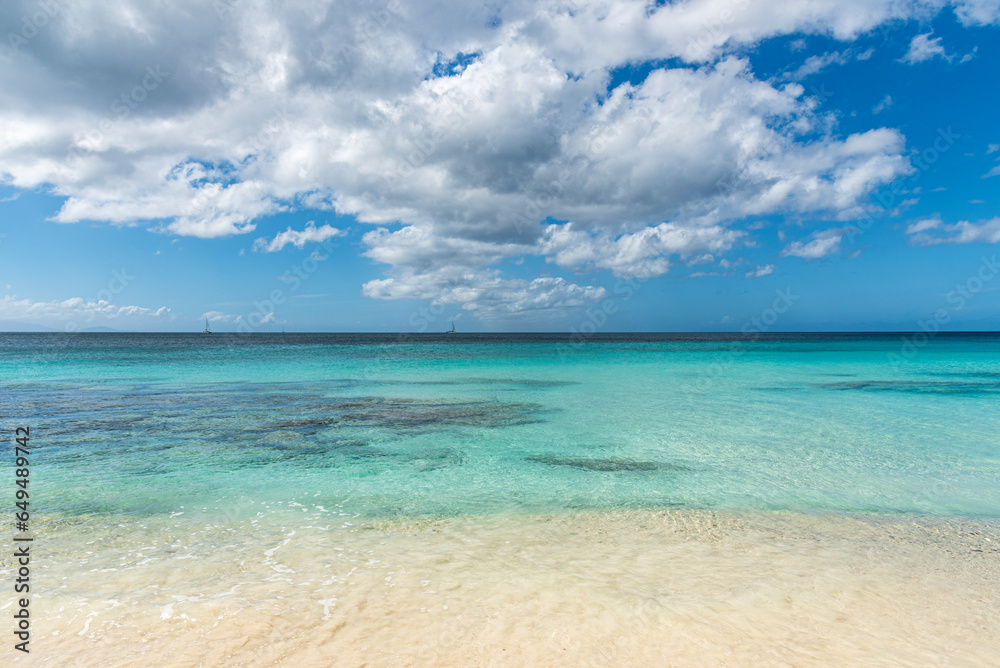 Scenic view of the tropical and wild landscape of Antigua.