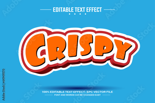 Crispy 3D editable text effect template