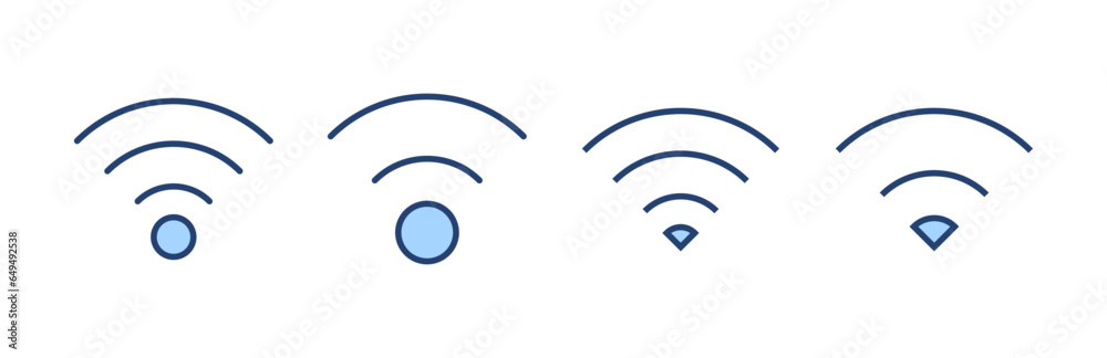 Wifi icon vector. signal sign and symbol. Wireless icon Wifi icon vector. signal sign and symbol. Wireless icon
