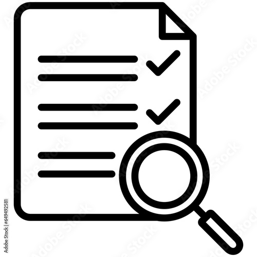 Evaluation icon often used in design, websites, or applications, banner, flyer to convey specific concepts related to Assessment, educational, evaluative, and analytical purposes. 