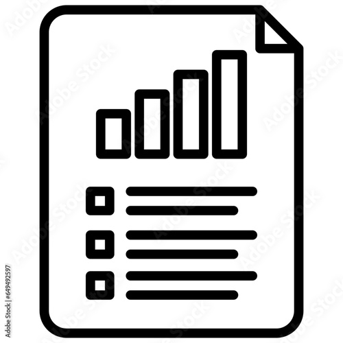 Report icon often used in design, websites, or applications, banner, flyer to convey specific concepts related to Assessment, educational, evaluative, and analytical purposes. 
