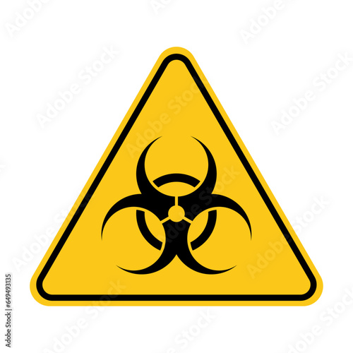 Biohazard sign. International biohazard symbol. U+2623. Vector illustration. photo