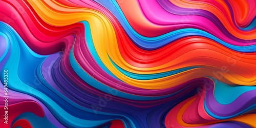 Colorful Slime Creative Abstract Geometric Texture. Screen Wallpaper. Digiral Art. Abstract Bright Surface Geometrical Horizontal Background. Ai Generated Vibrant Texture Pattern.