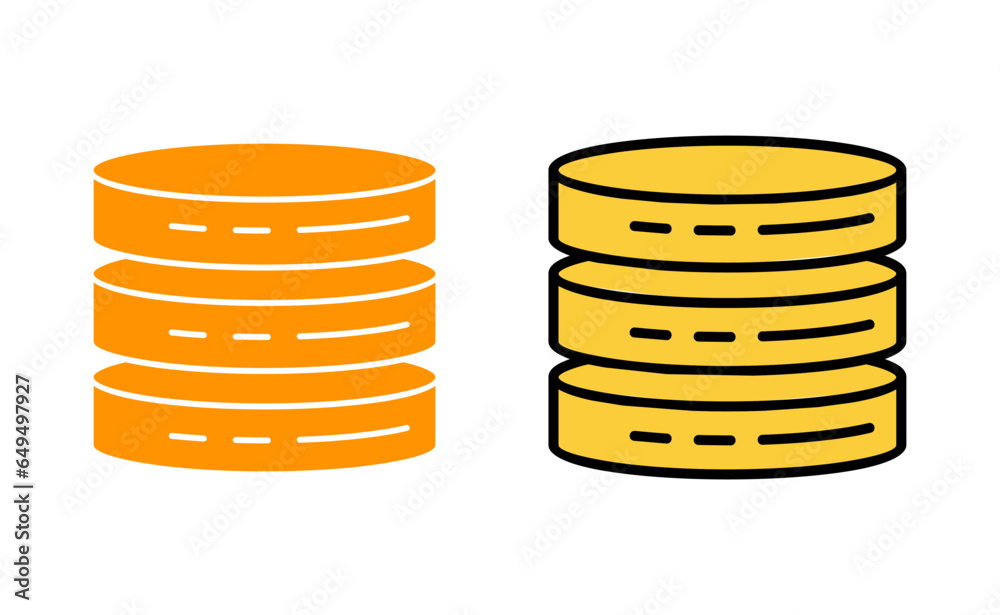 Database icon set for web and mobile app. database sign and symbol Database icon set for web and mobile app. database sign and symbol