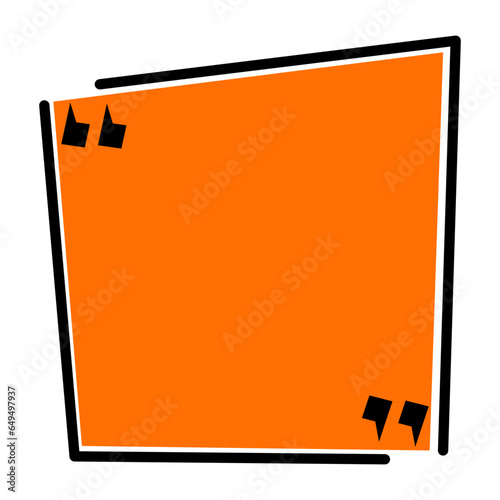 orange folder with sign quote mark box