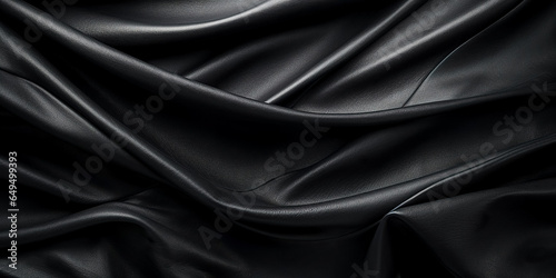 Black leather texture close up
