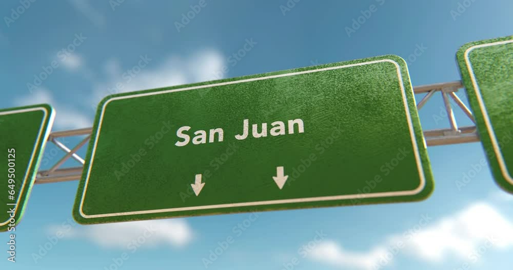 San Juan Sign in a 3D animation San Juan Sign in a 3D animation