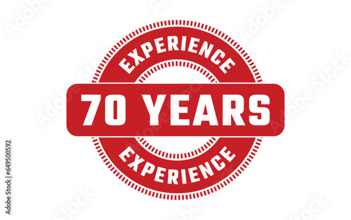 70 Years Experience Rubber Stamp