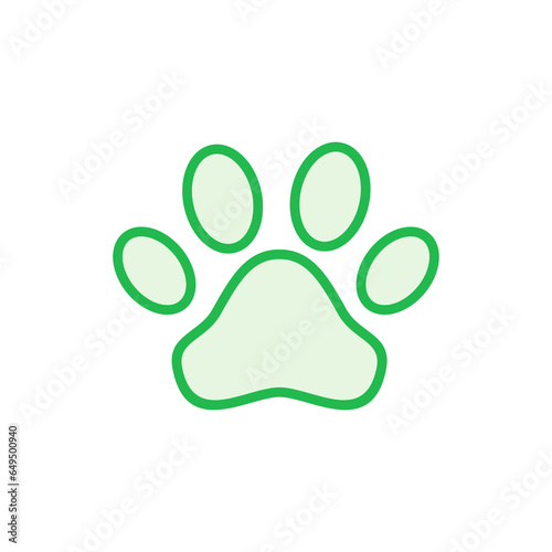Paw icon set. paw print icon vector. dog or cat paw