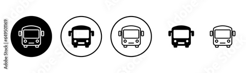 Bus icon set illustration. bus sign and symbol. transport symbol