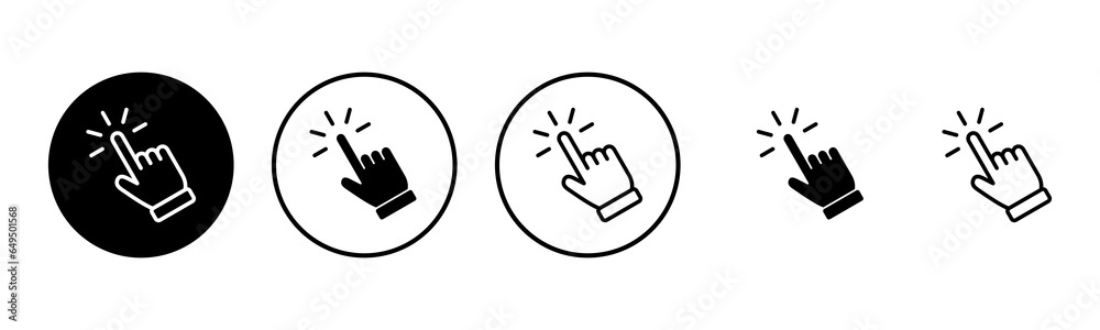 Hand click icon set illustration. pointer sign and symbol. hand cursor icon Hand click icon set illustration. pointer sign and symbol. hand cursor icon