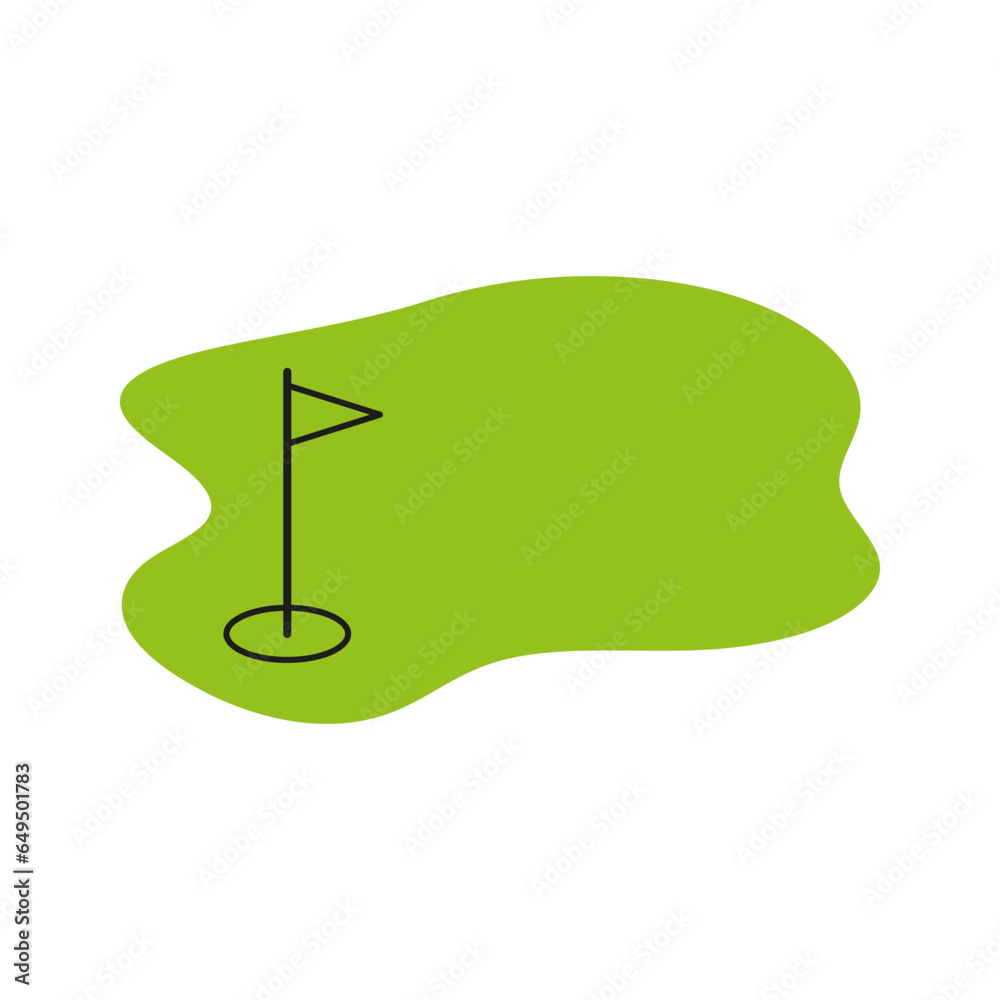 Golf field, flag concept icon. Vector illustration. EPS 10. Golf field, flag concept icon. Vector illustration. EPS 10.