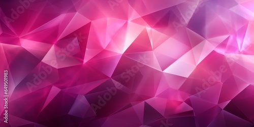 Pink Sapphire Crystal Creative Abstract Geometric Texture. Screen Wallpaper. Digiral Art. Abstract Bright Surface Geometrical Horizontal Background. Ai Generated Vibrant Texture Pattern.