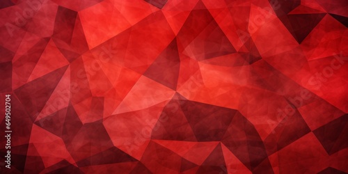Red Marble Creative Abstract Geometric Texture. Screen Wallpaper. Digiral Art. Abstract Bright Surface Geometrical Horizontal Background. Ai Generated Vibrant Texture Pattern.