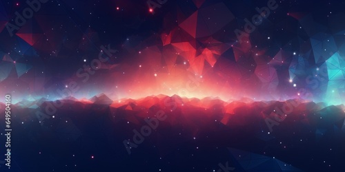 Universe Creative Abstract Geometric Texture. Screen Wallpaper. Digiral Art. Abstract Bright Surface Geometrical Horizontal Background. Ai Generated Vibrant Texture Pattern.