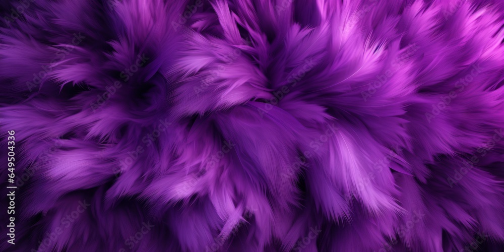 Violet Fur Creative Abstract Geometric Texture. Screen Wallpaper. Digiral Art. Abstract Bright Surface Geometrical Horizontal Background. Ai Generated Vibrant Texture Pattern.
