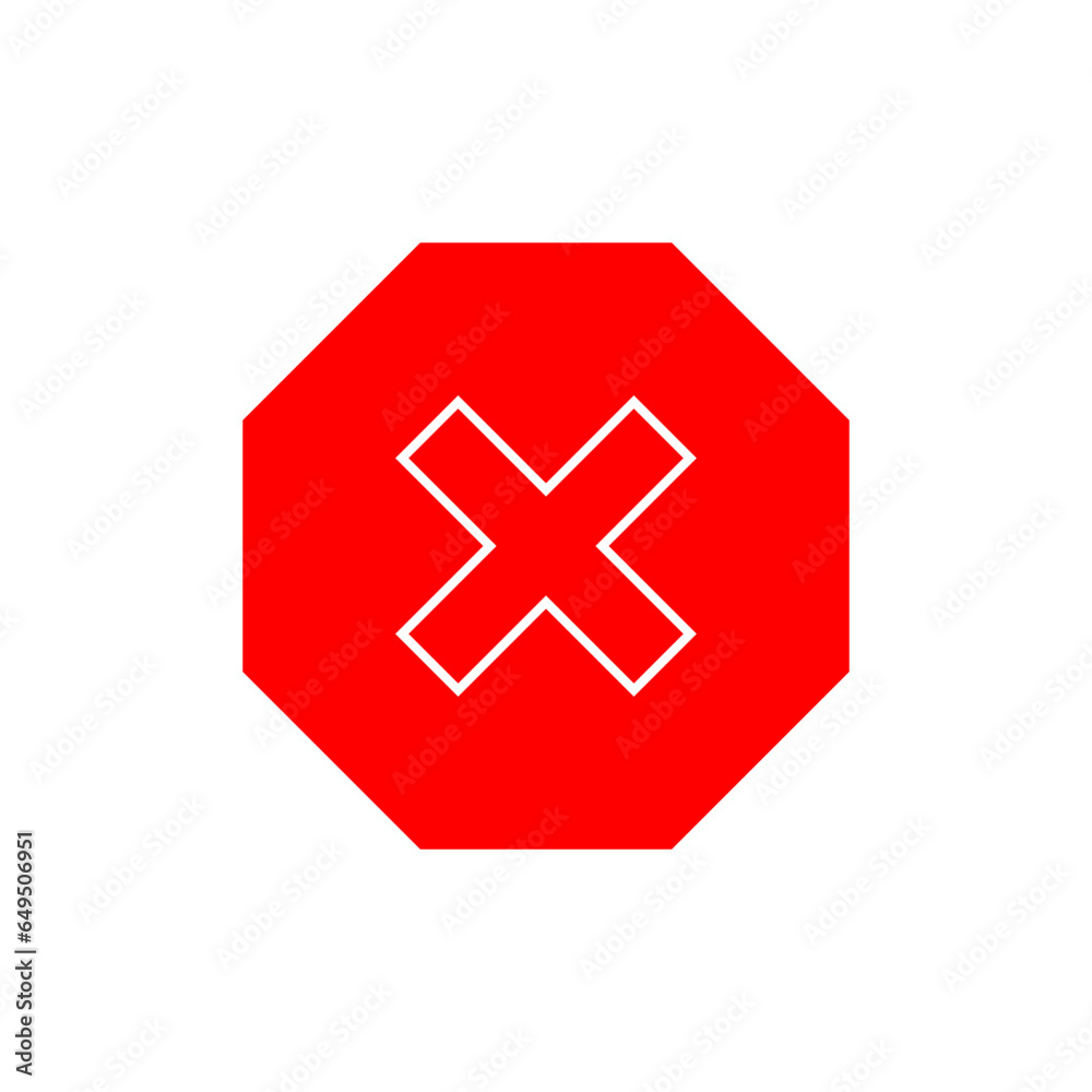 Fototapeta premium Cancel Icon. Reject, Refuse Symbol - Vector.