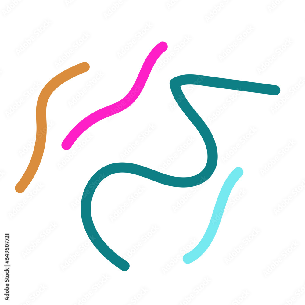 Colourful Abstract Free Flowing Doodle 