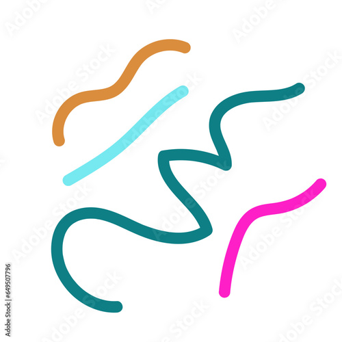 Colourful Abstract Free Flowing Doodle 