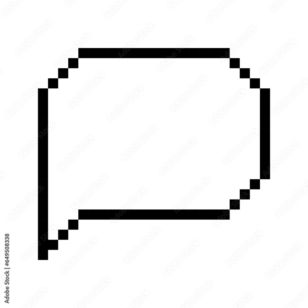 Pixel communication bubble. Message discussion icon. Vector illustration. EPS 10. Pixel communication bubble. Message discussion icon. Vector illustration. EPS 10.