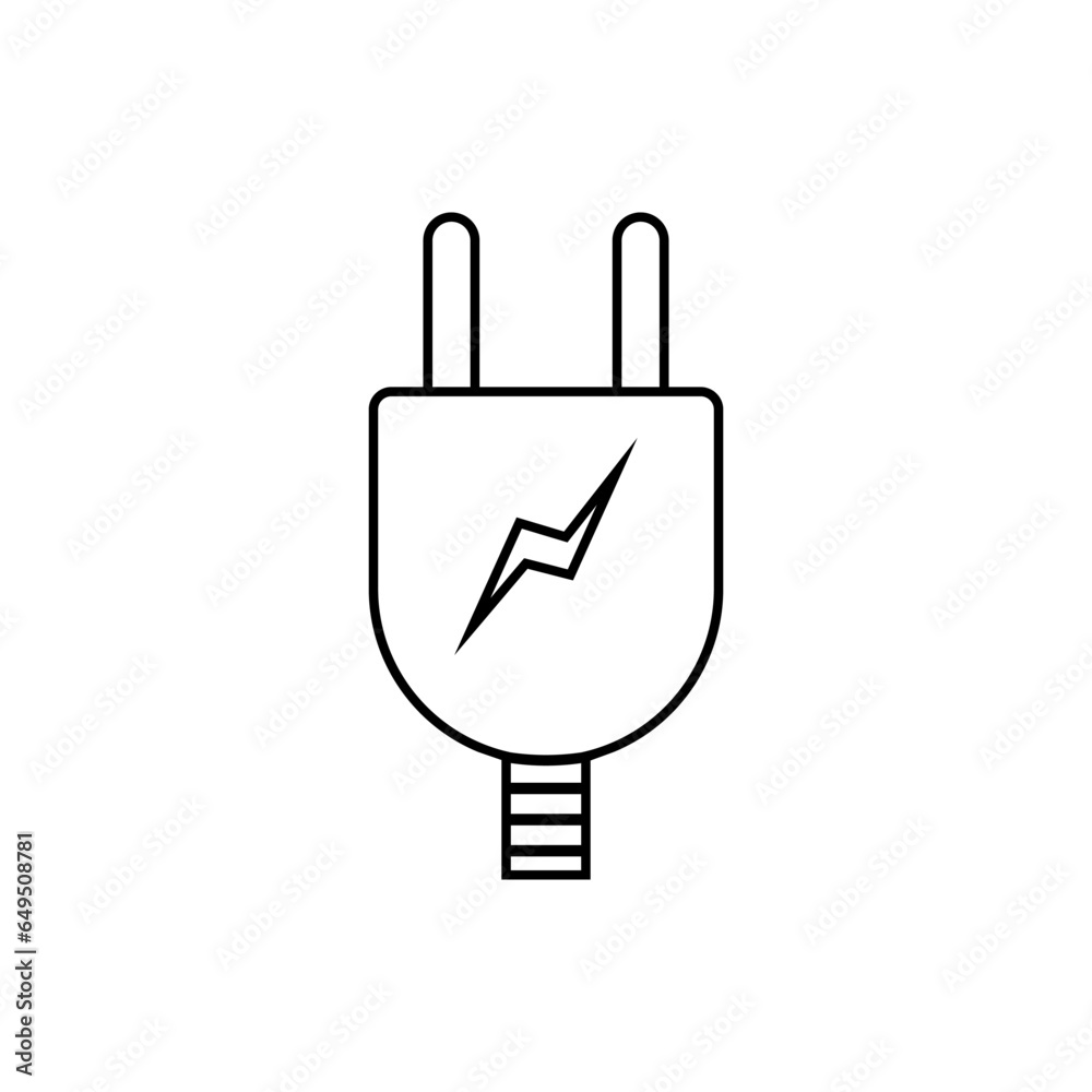 Plug Icon. Electrical Connector Symbol for Design, Presentation, Website or Apps Elements - Vector. Plug Icon. Electrical Connector Symbol for Design, Presentation, Website or Apps Elements - Vector.