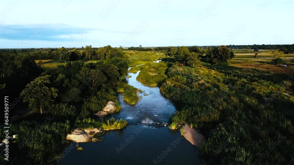 Alpine mountain lake landscape. Wild nature background. Blue water natural reservoir in highlands with green pine tree forest. Travel destination. Summer vacation, Aerial drone flight Alpine mountain lake landscape. Wild nature background. Blue water natural reservoir in highlands with green pine tree forest. Travel destination. Summer vacation, Aerial drone flight