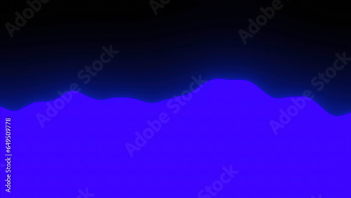 Bright wavy background moving on black background. Design. Minimalistic color animation with separation of bright and black backgrounds. Bright wave moves in middle of black background