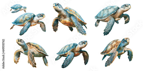 watercolor sea turtle clipart for graphic resources