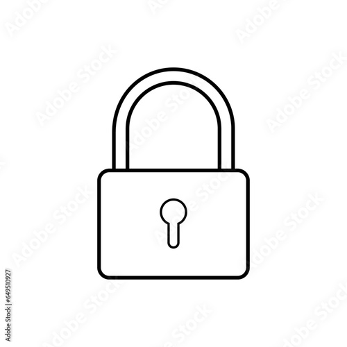 Padlock Icon. Closed Access Symbol in Glyph and Line Art Style - Vector.