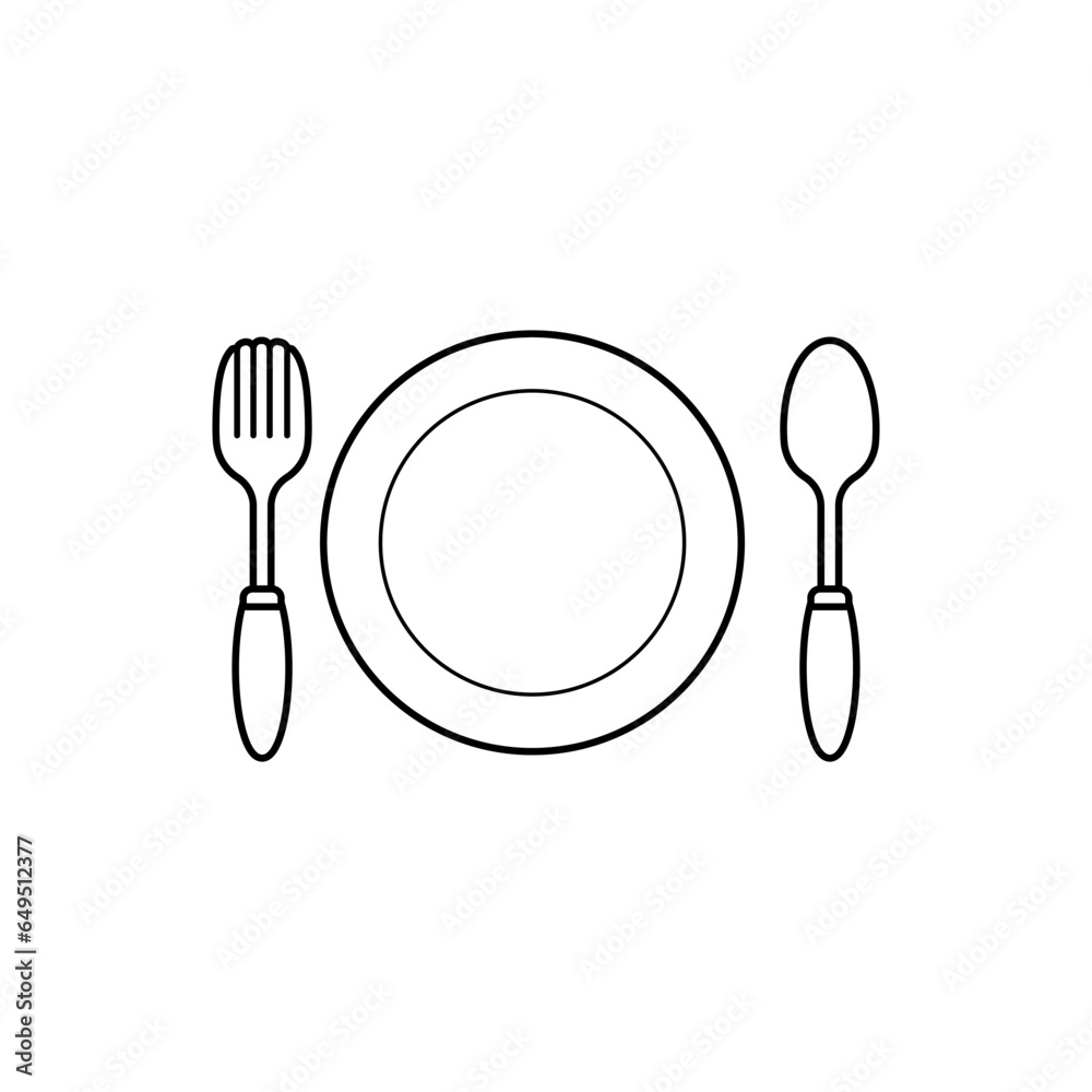 Restaurant Icon. Canteen, Food Court Symbol. Restaurant Icon. Canteen, Food Court Symbol.