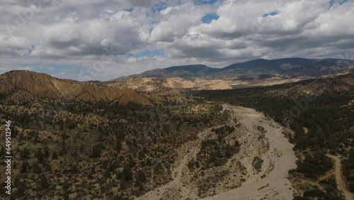 Aerial View of Los Padres National Forest near Lockwood Valley, Ventura County, California photo