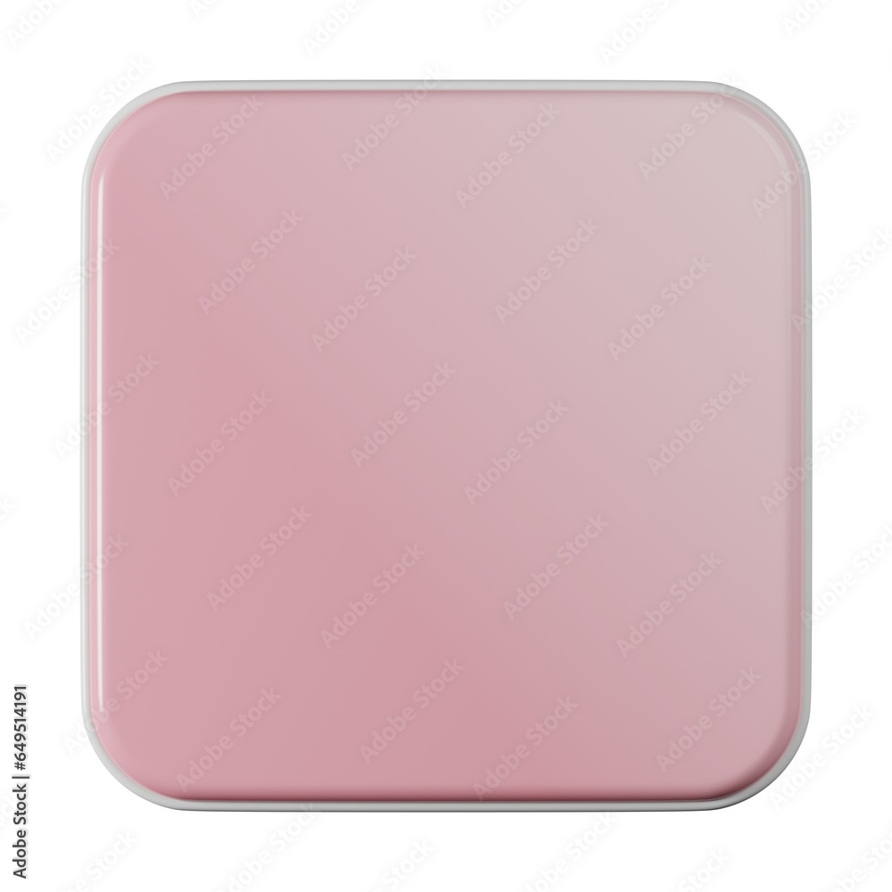 Square shape, pink gradient 3d rendering. Square shape, pink gradient 3d rendering.